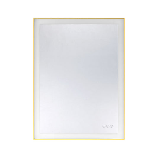Savoy House Paulding 24" x 32" LED Rectangle Frontlit Mirror with Gold Frame - alternate view