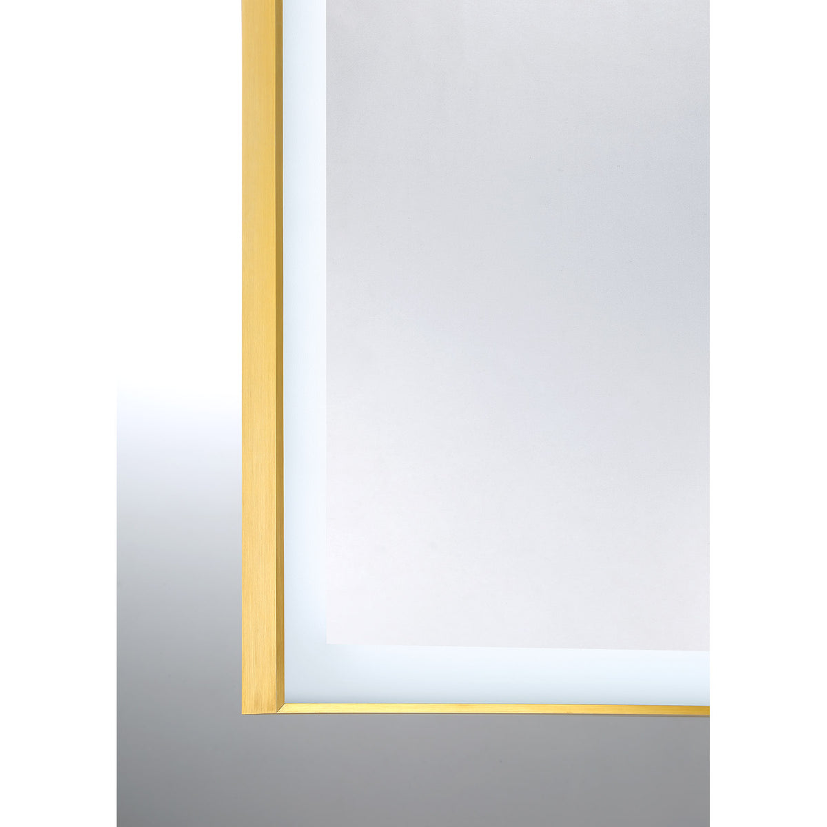 Savoy House Paulding 48" x 32" LED Rectangle Frontlit Mirror with Gold Frame - alternate view