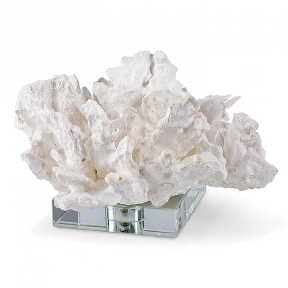 Regina Andrew Flower Coral On Crystal Base White