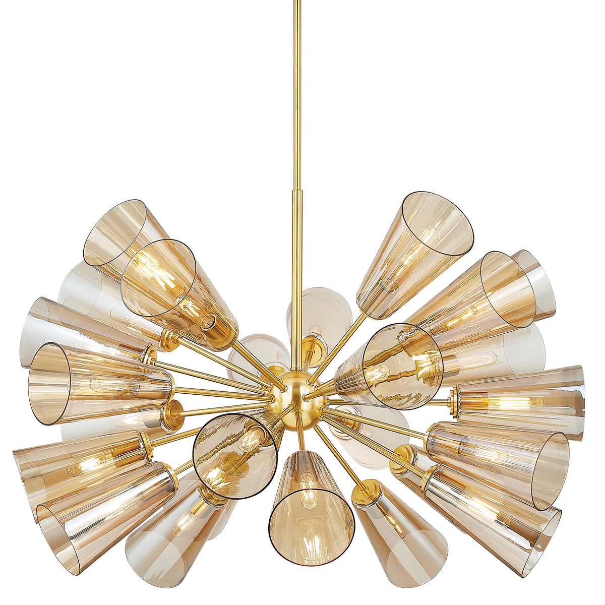 Hudson Valley Hartwood 25-Light Chandelier Aged Brass