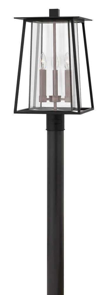 Hinkley Walker Outdoor Post Top or Pier Mount Lantern Black