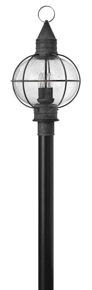 Hinkley Cape Cod Outdoor Post Mount Lights Aged Zinc