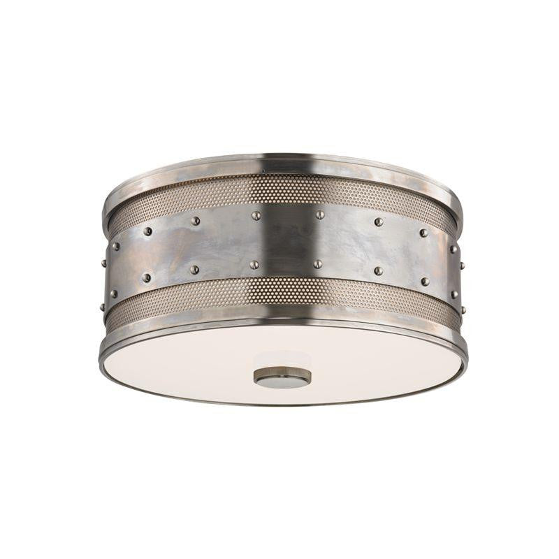 Hudson Valley Gaines Flush Mount Historic Nickel