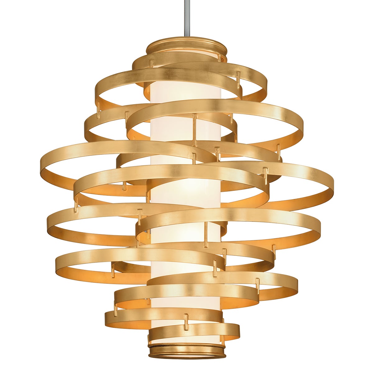 Corbett Vertigo Chandelier Gold Leaf