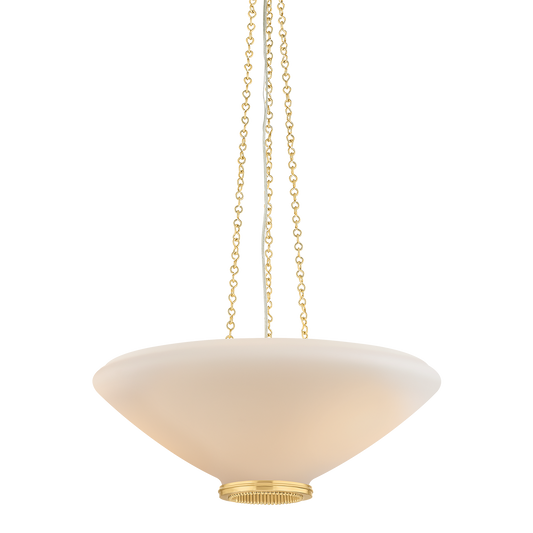 Hudson Valley Awosting 22" 3-Light Pendant Aged Brass