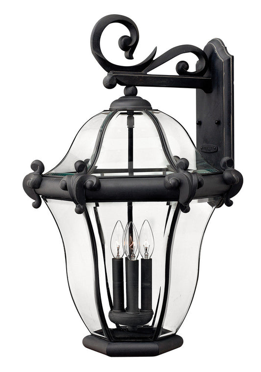 Hinkley San Clemente Outdoor Wall Mount Lantern Museum Black