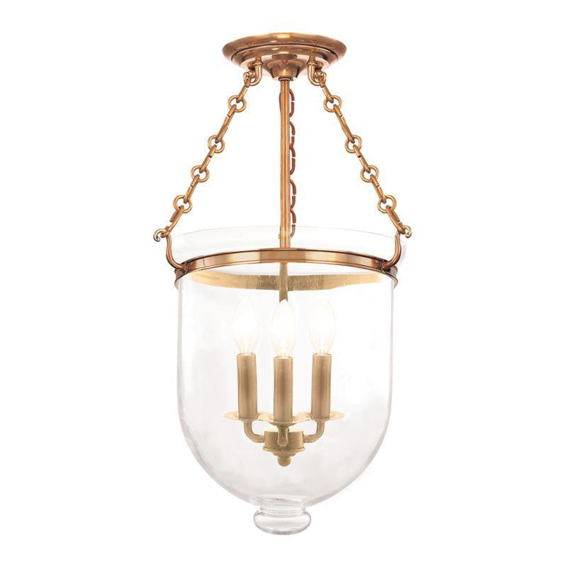 Hudson Valley Hampton Semi-Flush Mount Antique Brass