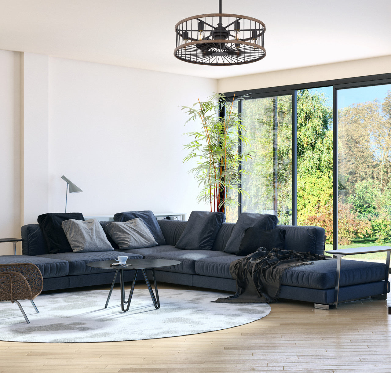 Kona Fandelier, 6-Light, Sapele, 26"W Savoy House (26-9472-FD-133 1MYZ0)