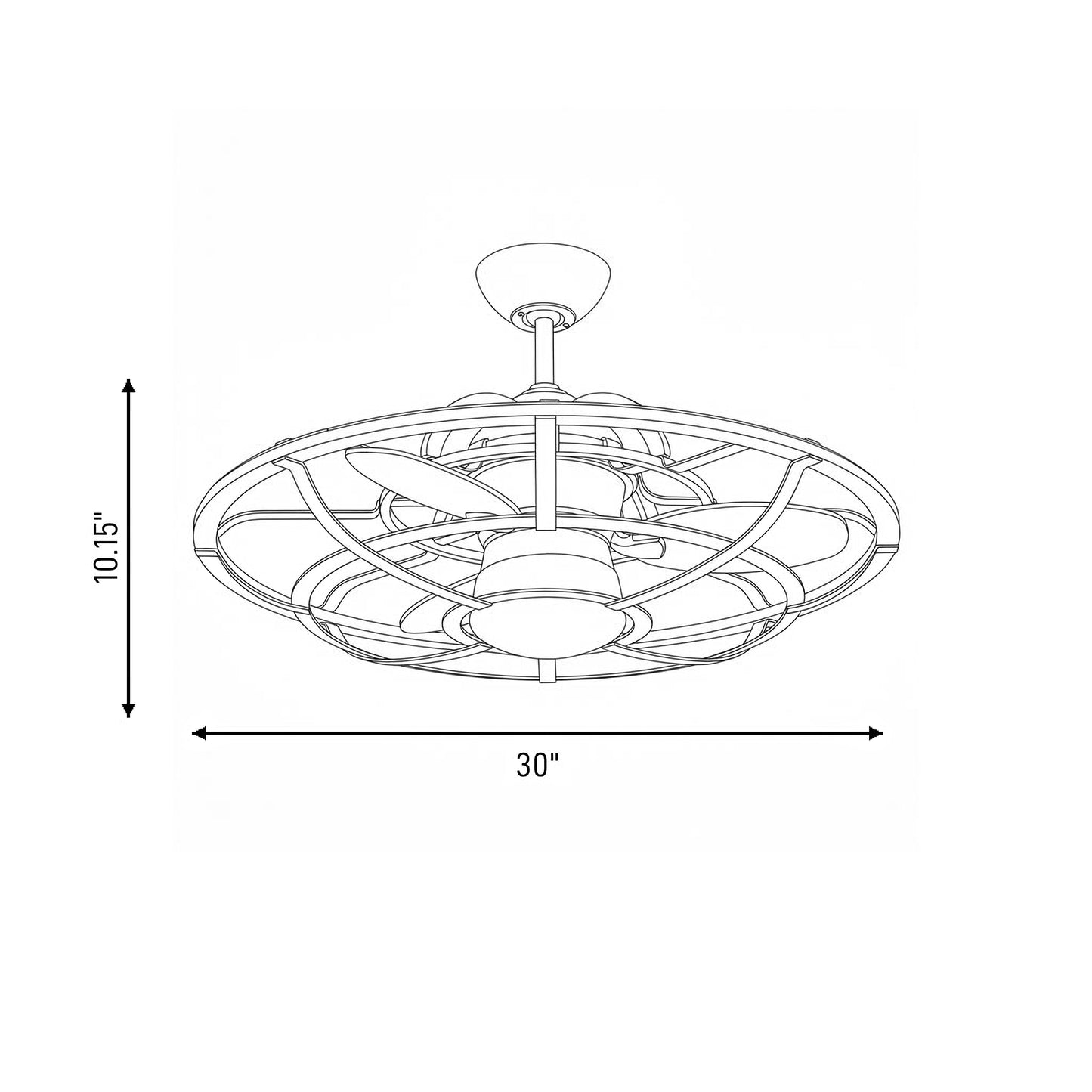 Alsace 26-in LED Fan D'Lier - Reclaimed Wood
