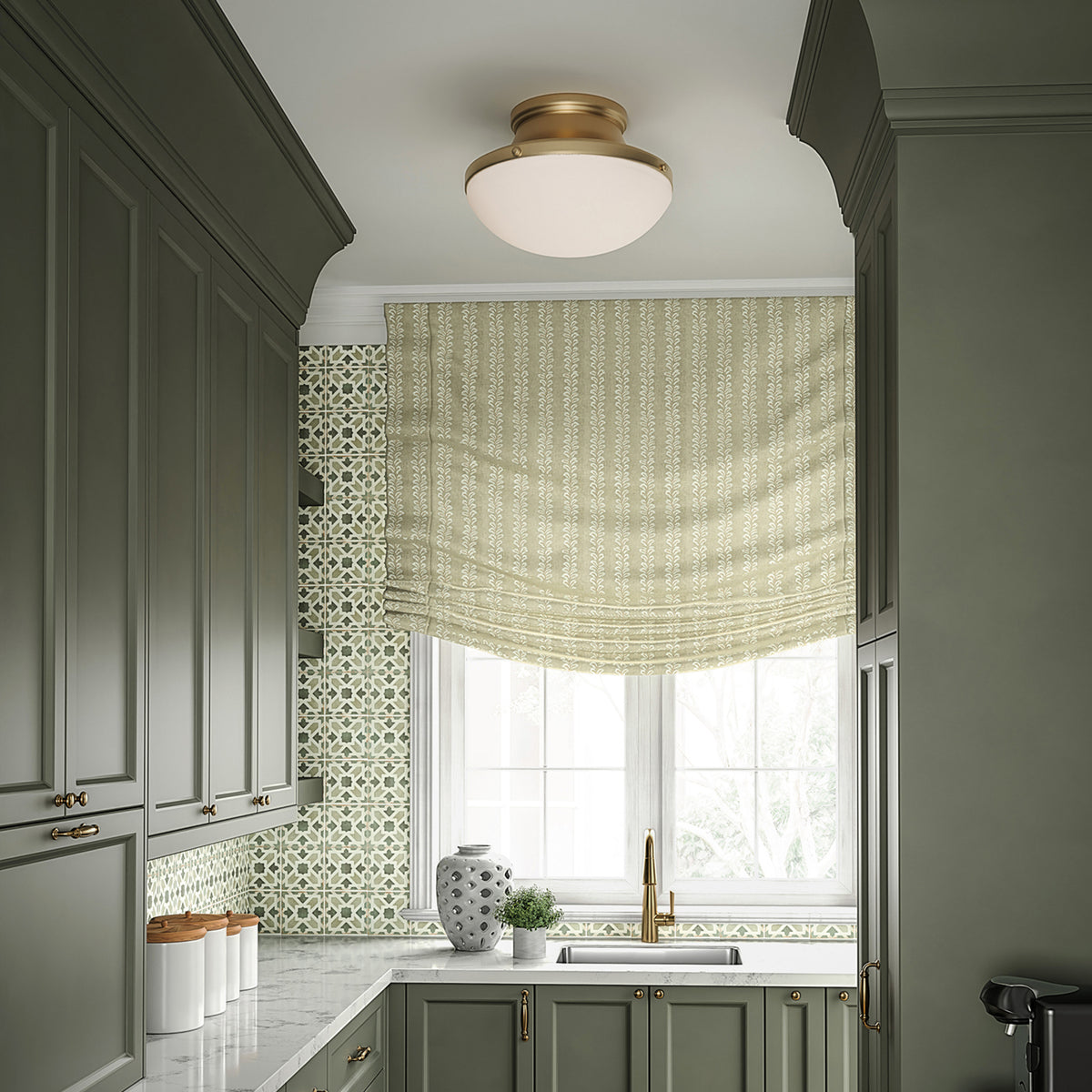 Capital Arlo Flush Mount in Aged Brass