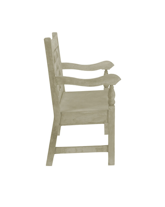 Hatfield Bench, Brown Portland, Faux Bois, 54"W, Currey and Company 2724