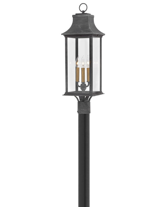 Hinkley Adair Post Mount Light Aluminum, Gray, Aged Zinc