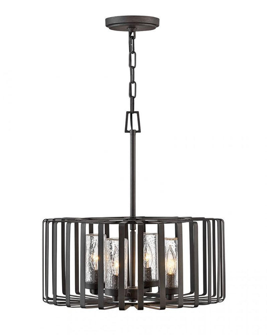 Hinkley Reid Outdoor Chandelier Gray, Steel, Brushed Graphite