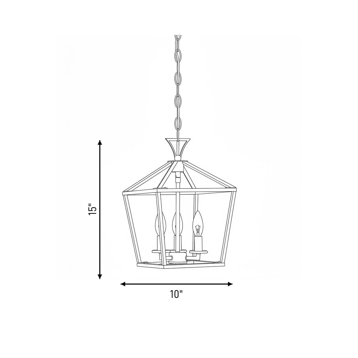 Townsend 3-Light Pendant in Polished Nickel