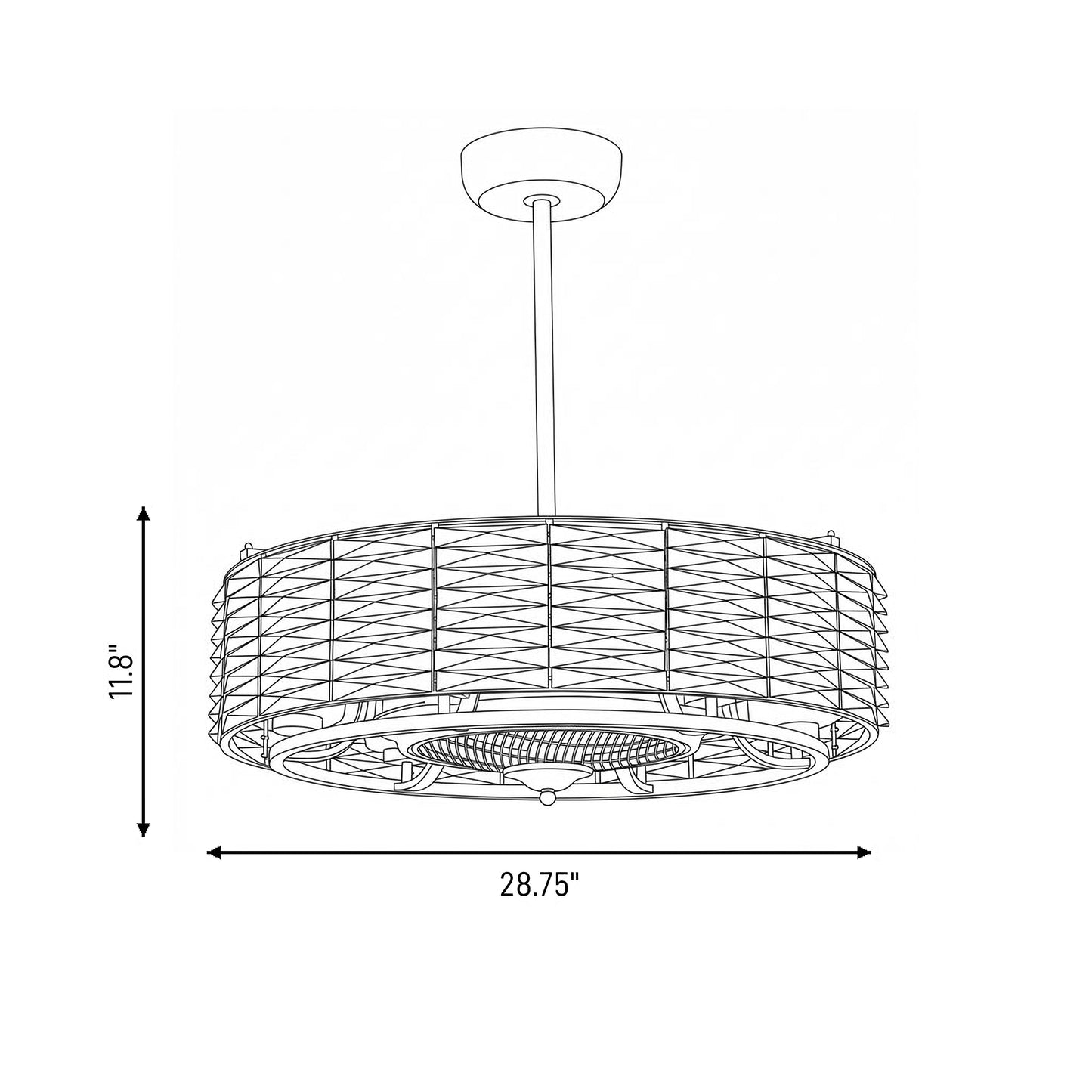 Savoy Taurus Chrome Fan Light
