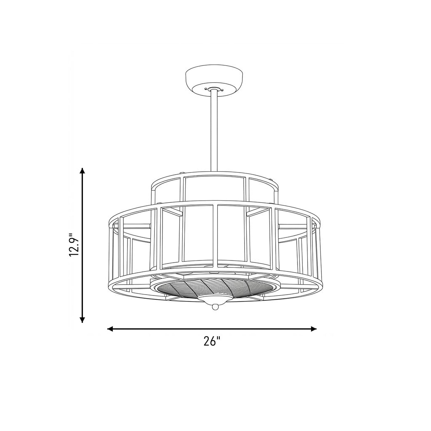 Oslo 4-Light Fan D'Lier