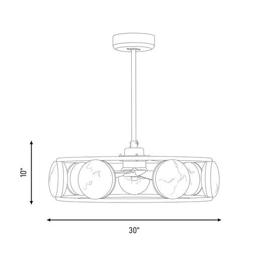 Savoy House Castra LED Fan D'Lier - Warm Brass, view 2
