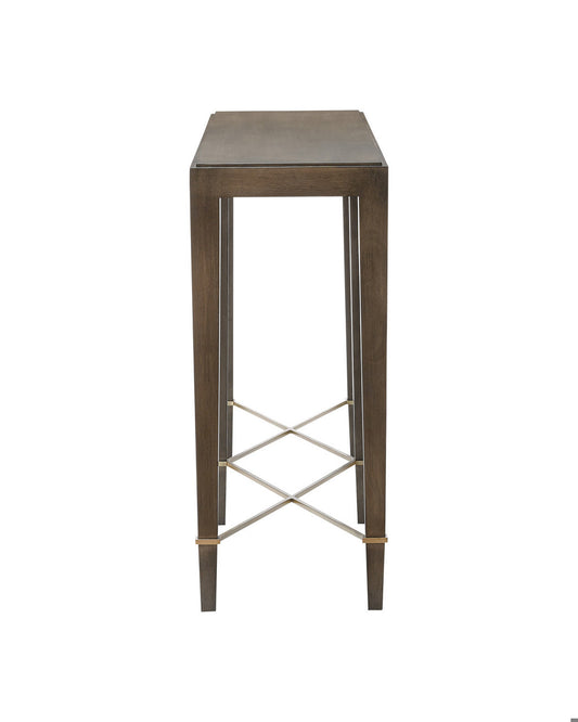 Verona Chanterelle Console Table, Chanterelle, Champagne, 76"W, Currey and Company (3000-0116 NKFC)