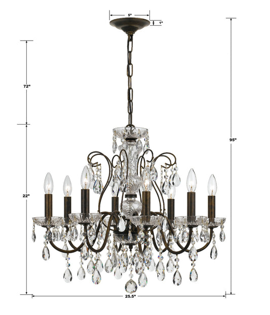 Crystorama Butler Chandelier English Bronze