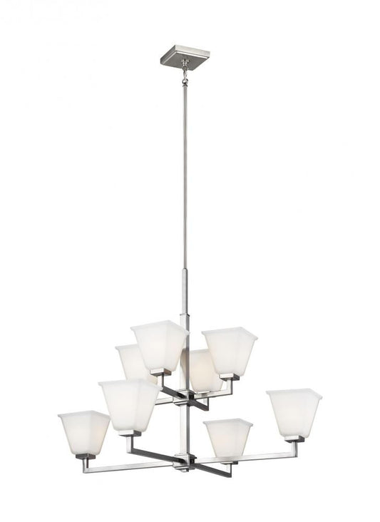 Generation Lighting Ellis Harper Eight Light Chandelier Brushed Nickel