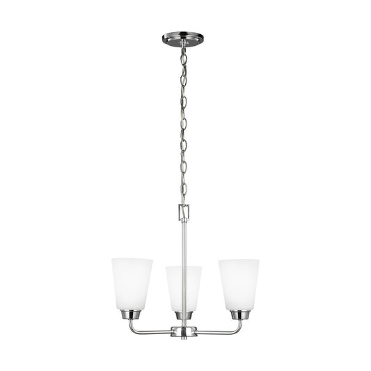 Generation Lighting Kerrville Three Light Chandelier Chrome