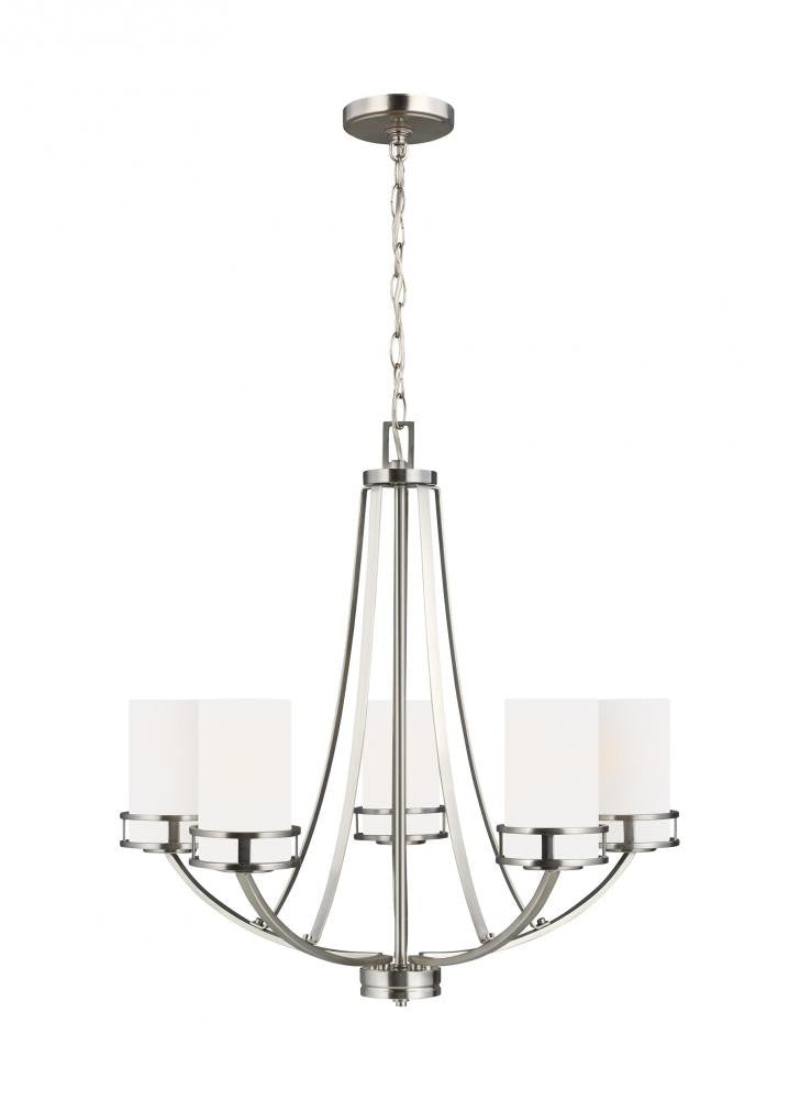 Generation Lighting Robie Five Light Chandelier Brushed Nickel