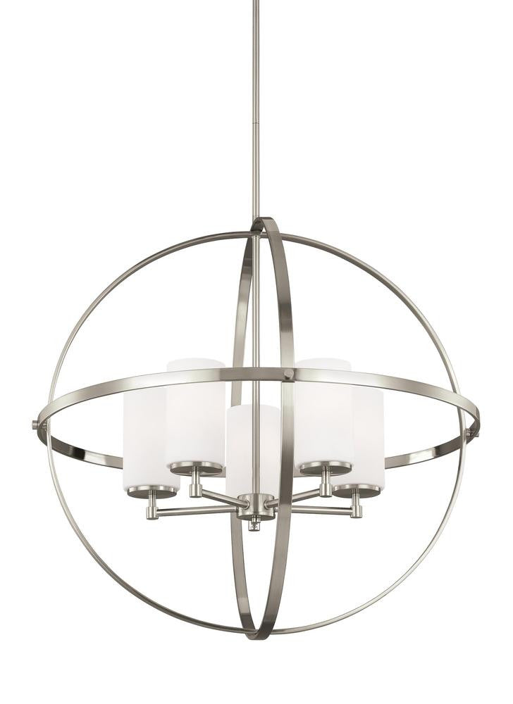 Generation Lighting Alturas Five Light Chandelier Brushed Nickel