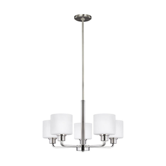 Generation Lighting Canfield Five Light Chandelier Brushed Nickel