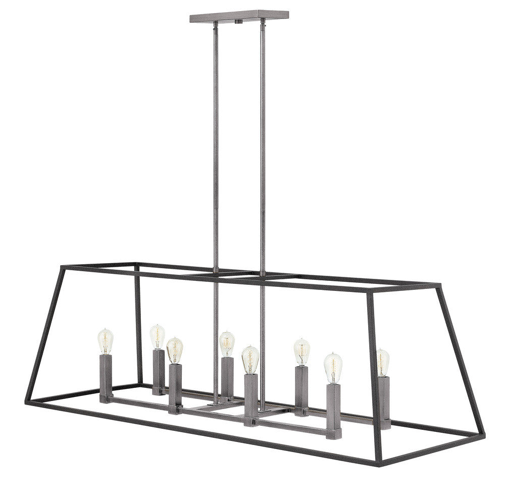 Hinkley Fulton Foyer Hall Pendant Gray, Steel, Aged Zinc