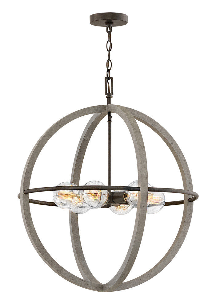 Hinkley Bodie Chandelier Dark Cement, Bronze