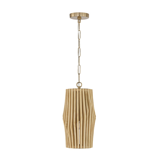 Capital Archer 1-Light Pendant in Light Wood and Matte Black