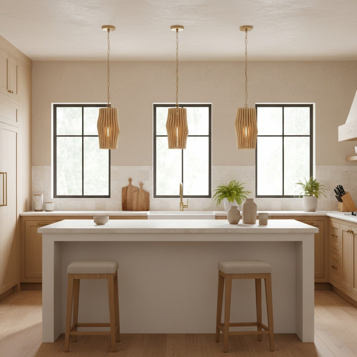 Capital Archer 1-Light Pendant in Light Wood and Matte Black