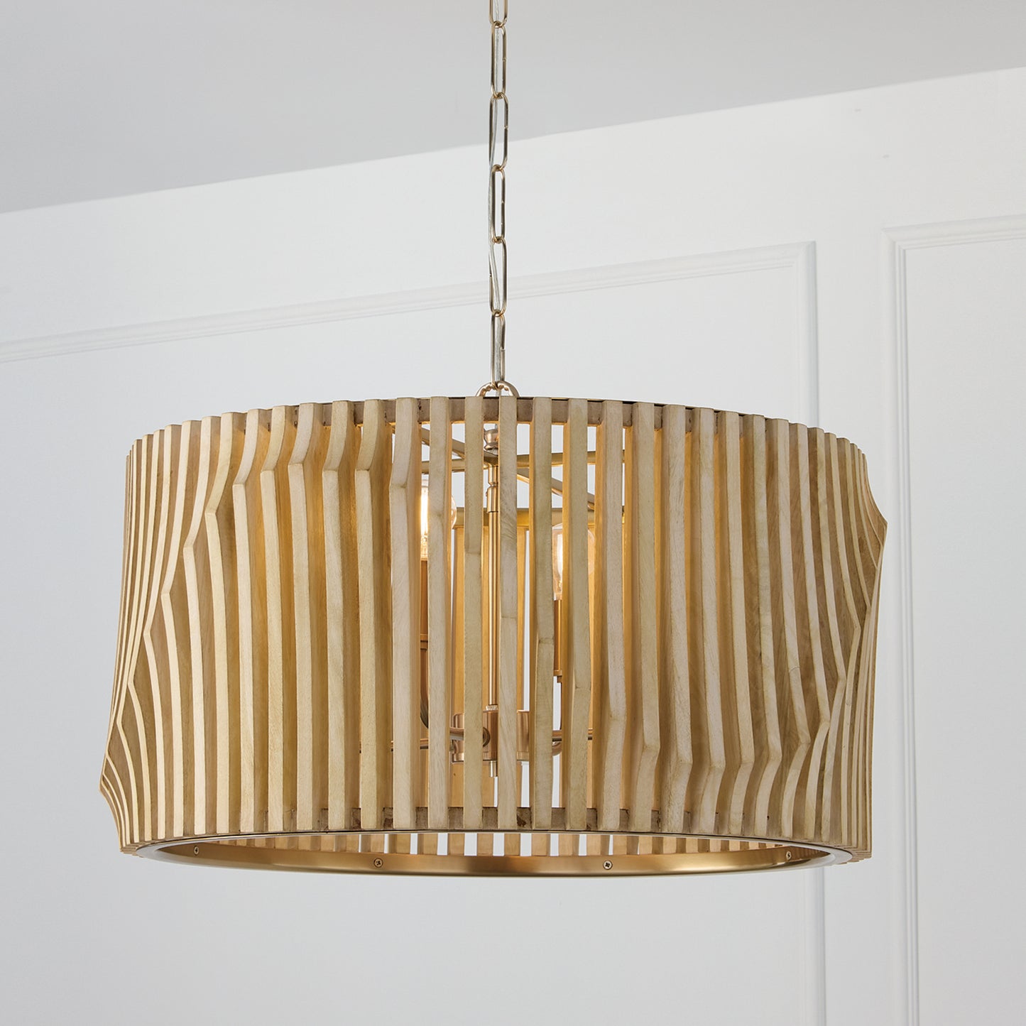 Capital Archer 4-Light Pendant in Light Wood and Matte Black