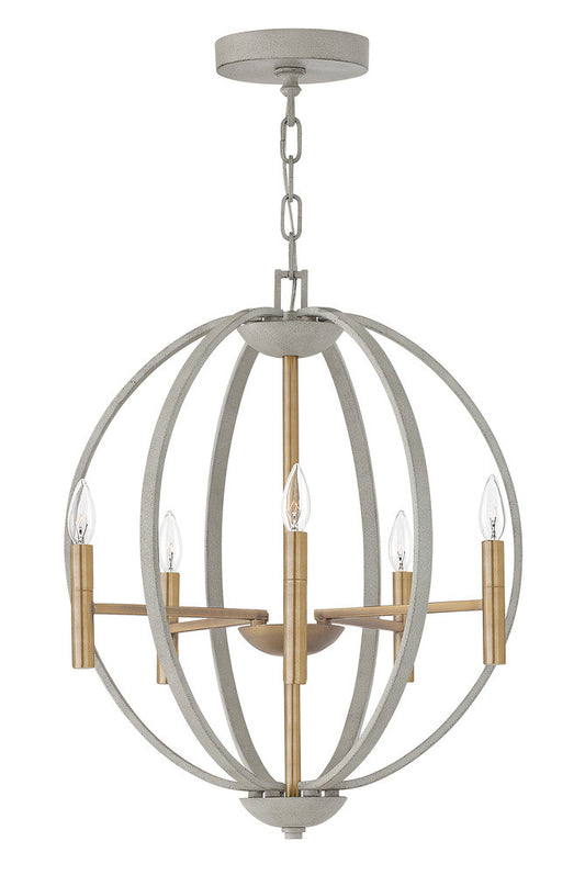 Hinkley Euclid Candle Chandelier Gray, Steel, Cement Gray