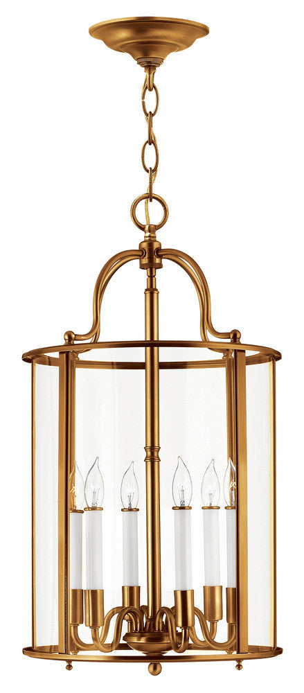 Hinkley Gentry Foyer Hall Pendant Brass, Steel, Heirloom Brass