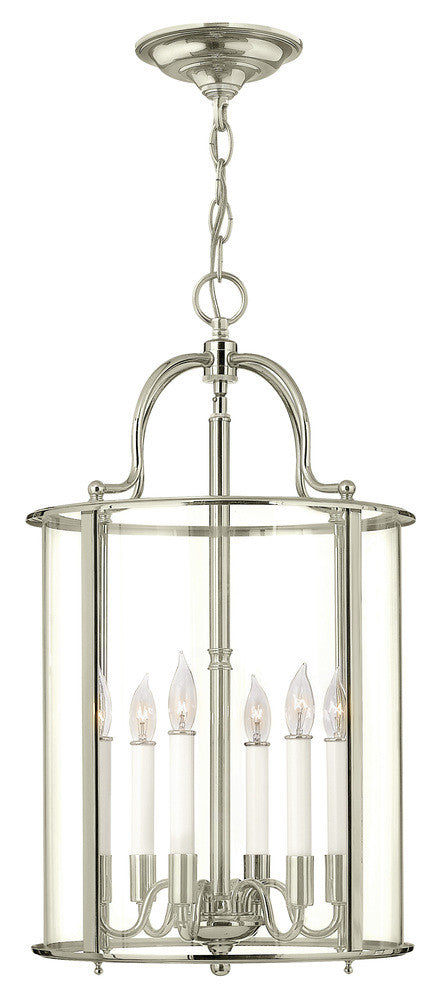 Hinkley Gentry Foyer Hall Pendant Nickel, Steel, Polished Nickel