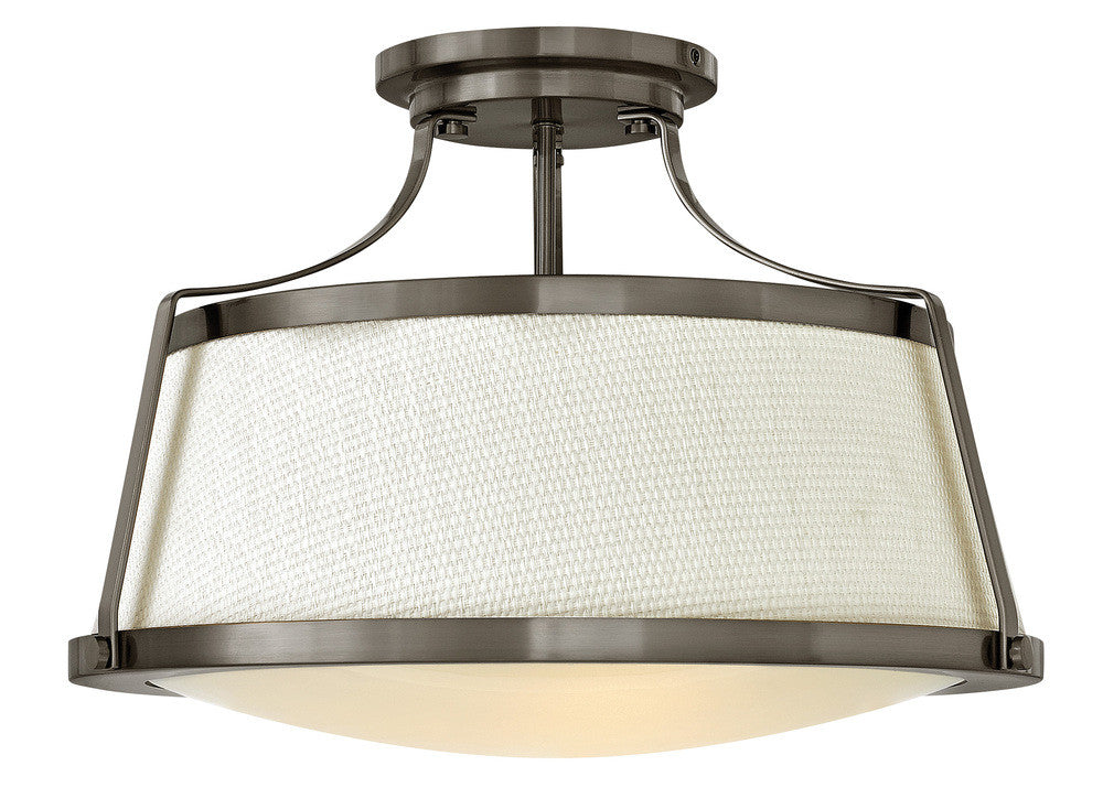 Hinkley Charlotte Foyer Hall Semi-Flush Mount Nickel, Steel, Antique Nickel