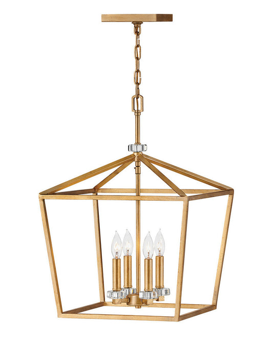 Hinkley Stinson Chandelier Distressed Brass
