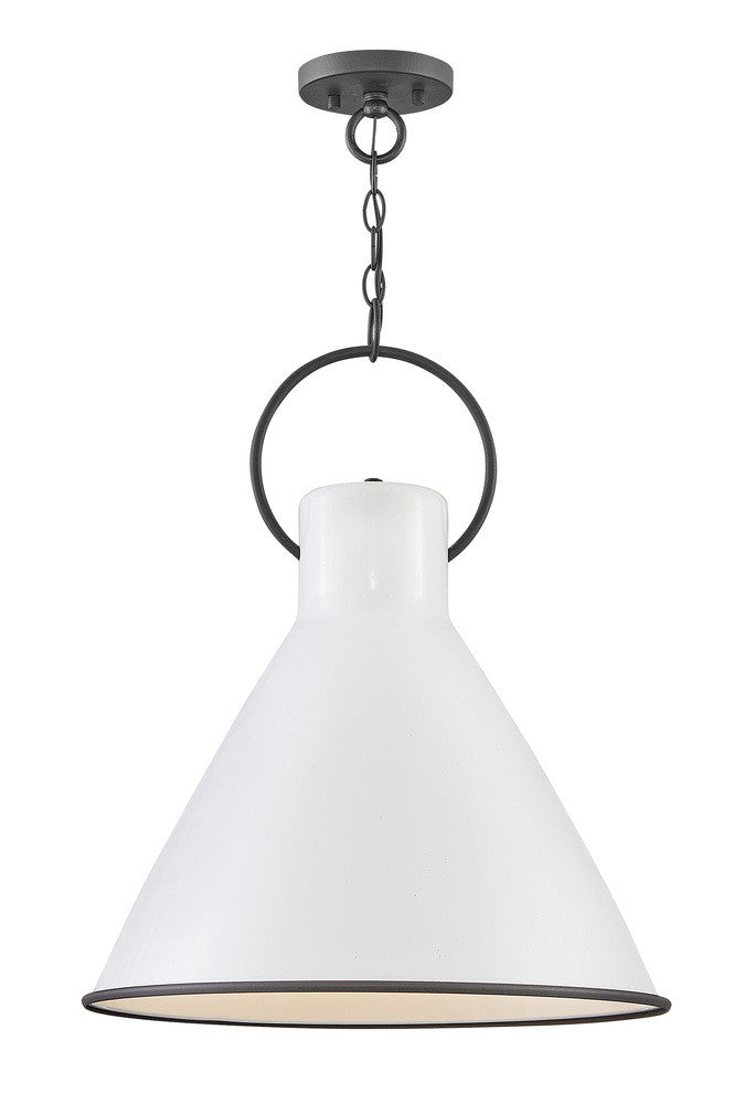 Hinkley Winnie Down Pendant Steel, White, Polished White