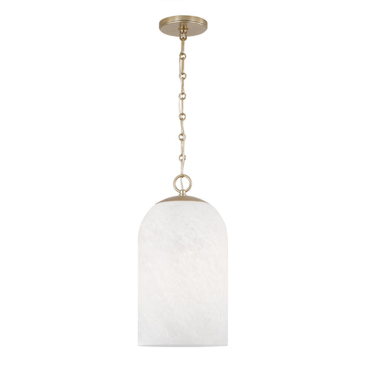 Capital Cleo Capsule Pendant in Matte Brass