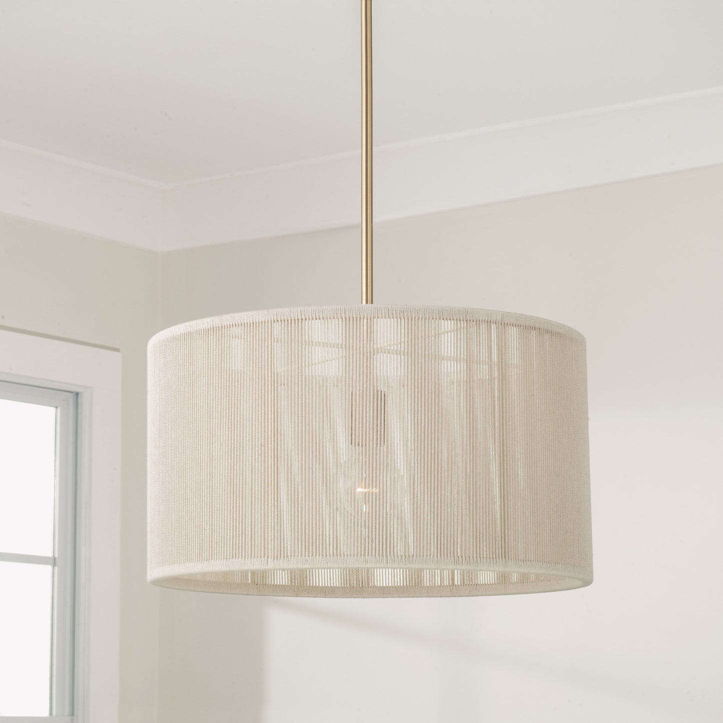 Capital Tara Medium Drum Pendant in Matte Brass