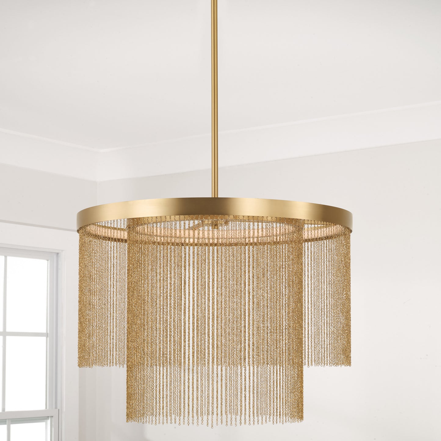 Capital Rae Pendant in Aged Brass