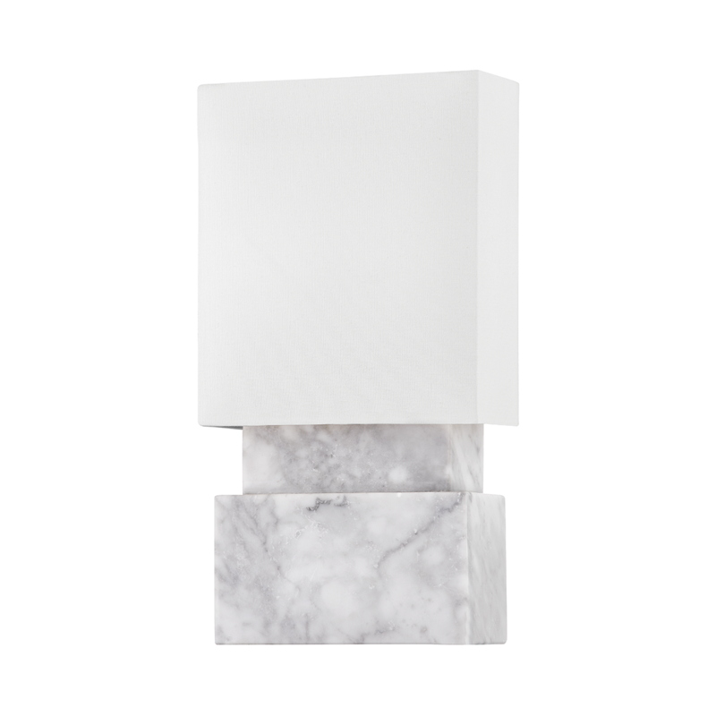 Hudson Valley Haight Wall Sconce White Marble
