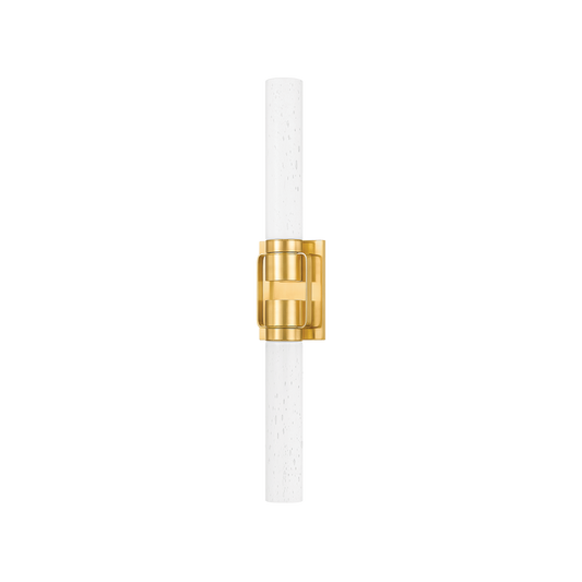 Hudson Valley Glen Oaks 2-Light Wall Sconce Aged Brass