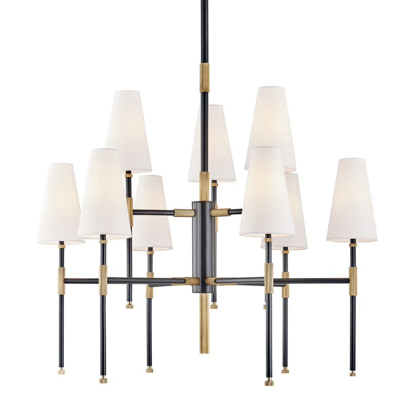 Hudson Valley Bowery Chandelier Aged Old Bronze