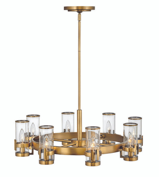 Hinkley Reeve Ring Chandelier Brass, Steel, Heritage Brass
