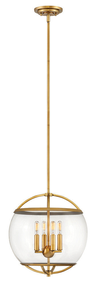 Hinkley Calvin Up Pendant Brass, Steel, Heritage Brass