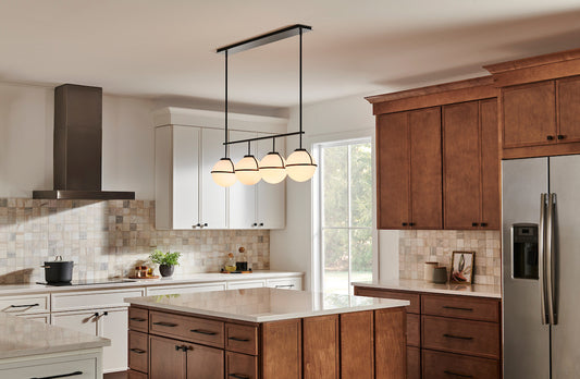 Hinkley Hollis Linear Chandelier Brass, Steel, Heritage Brass