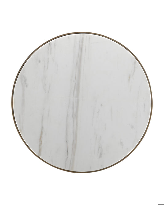 Greta White Drinks Table Currey and Company 4000-0079