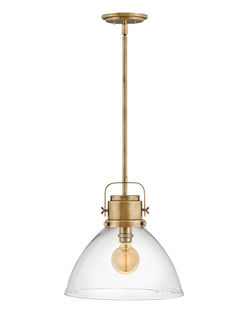 Hinkley Malone Down Pendant Brass, Steel, Heritage Brass